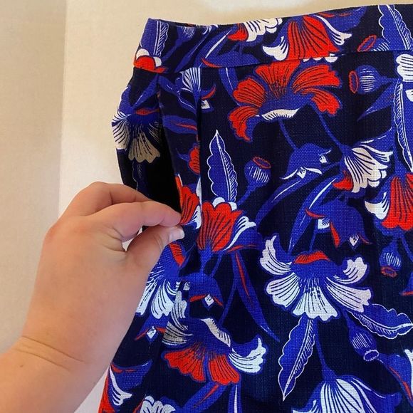 J. Crew Patterned Cotton Skirt with Pockets - Picture 3 of 3
